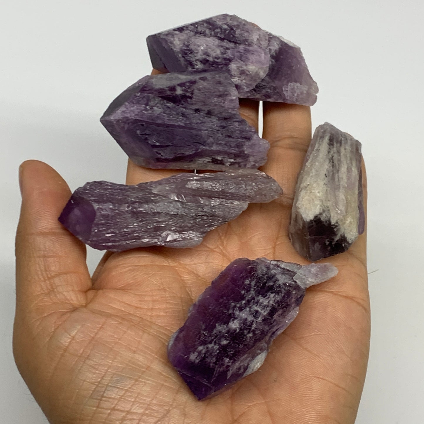 143.7g, 1.9" - 2.6", 5pcs, Amethyst Point Polished Rough lower part @Brazil, B28