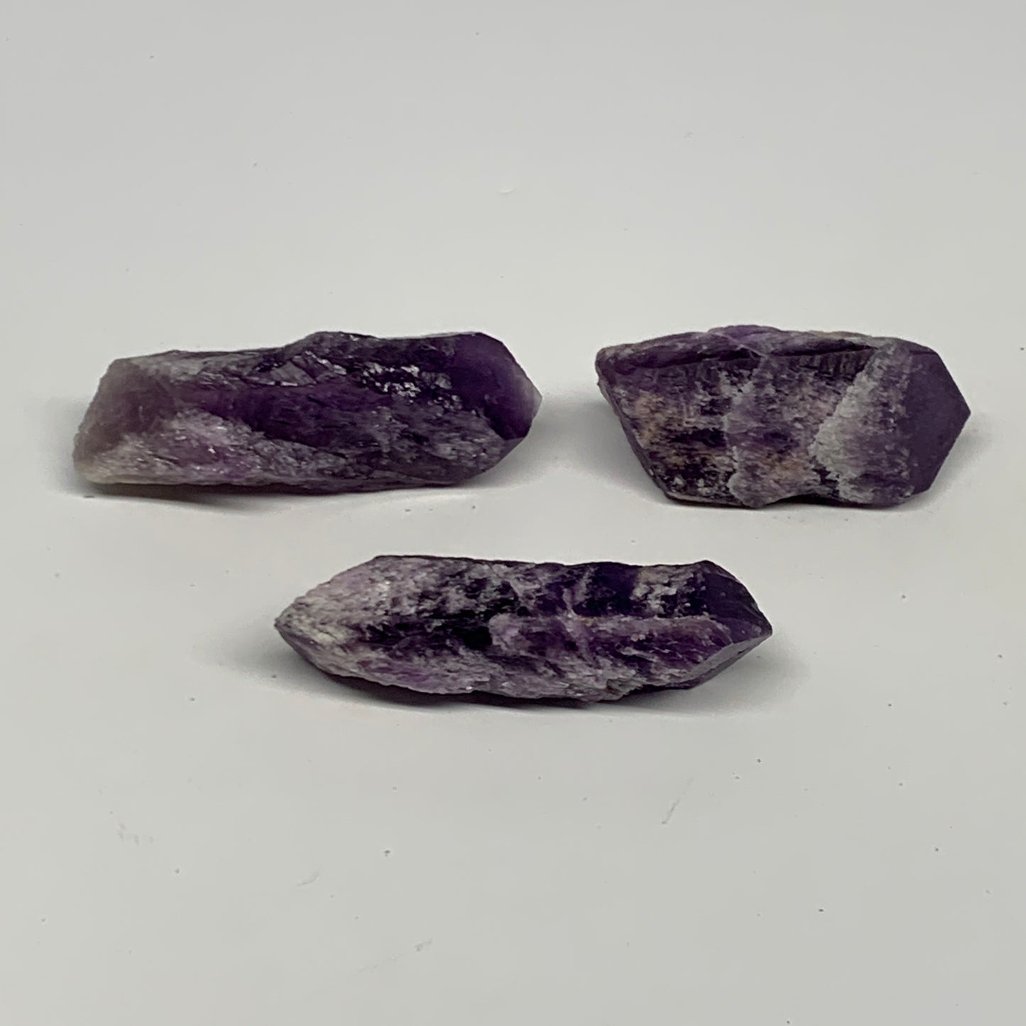 125.2g, 2.3" - 2.8", 3pcs, Amethyst Point Polished Rough lower part @Brazil, B28