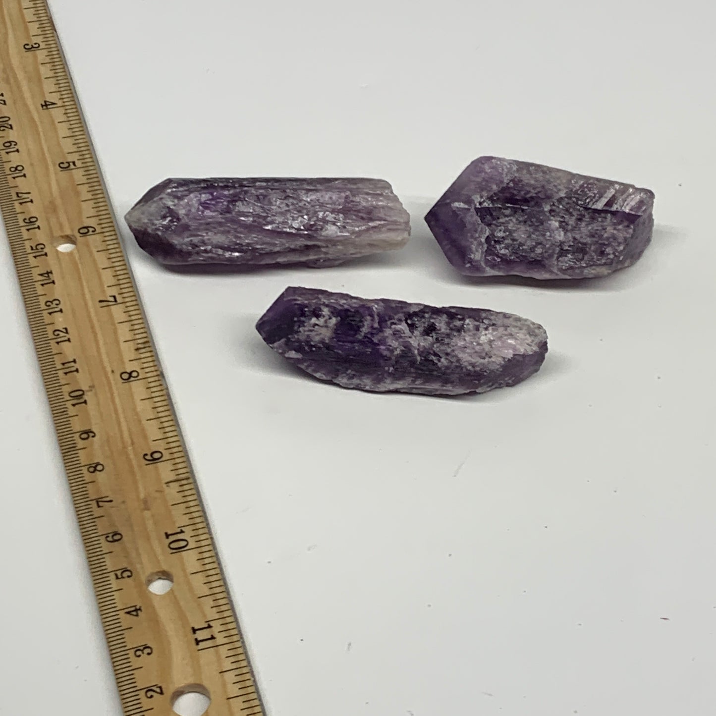 125.2g, 2.3" - 2.8", 3pcs, Amethyst Point Polished Rough lower part @Brazil, B28