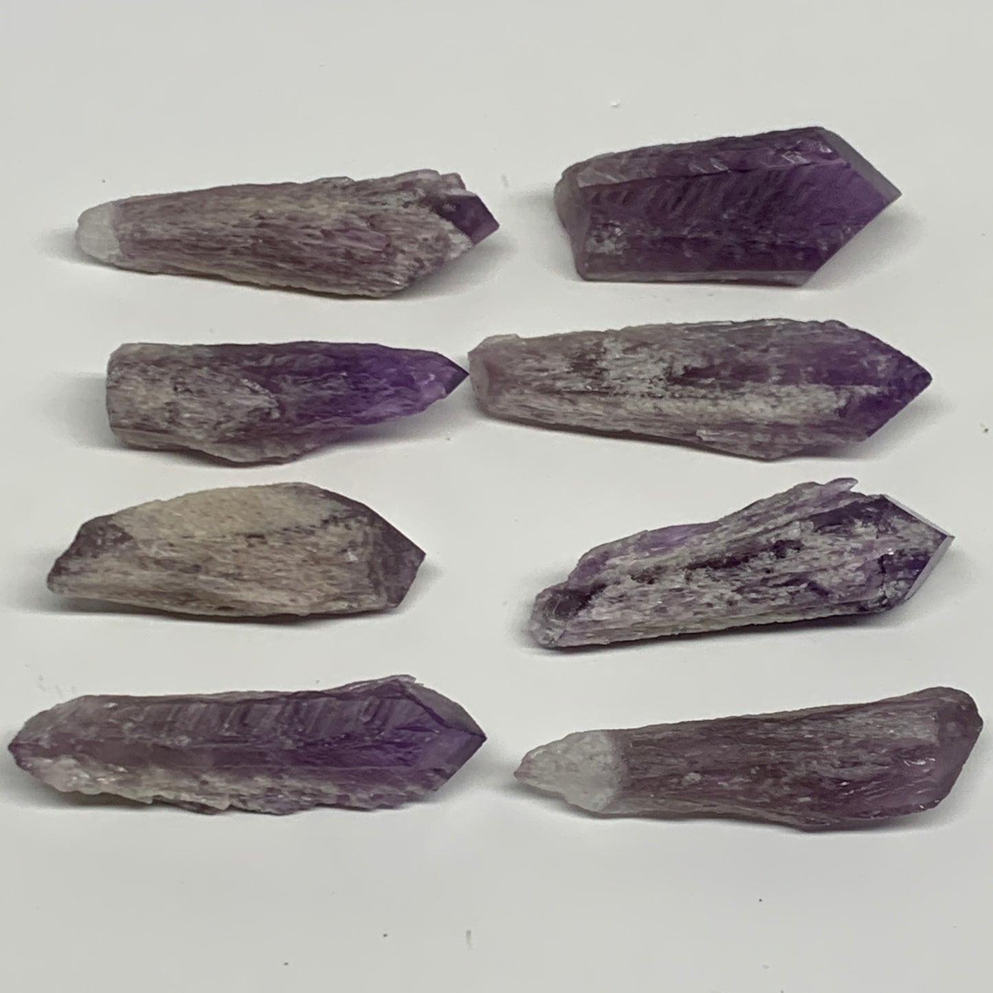 113.1g, 1.9" - 2.6", 8pcs, Amethyst Point Polished Rough lower part @Brazil, B28