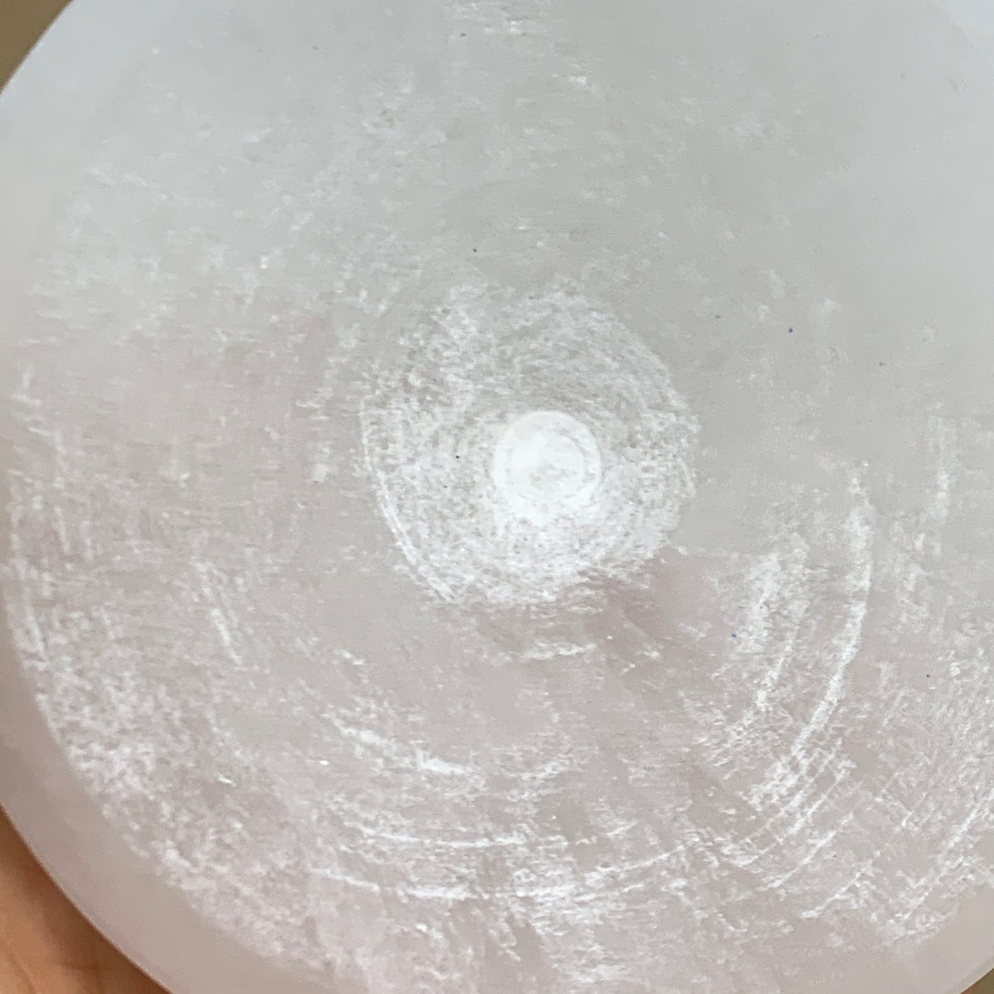 0.65 lbs, 3.5" Natural Round Selenite Bowl Crystals from Morocco, B35938