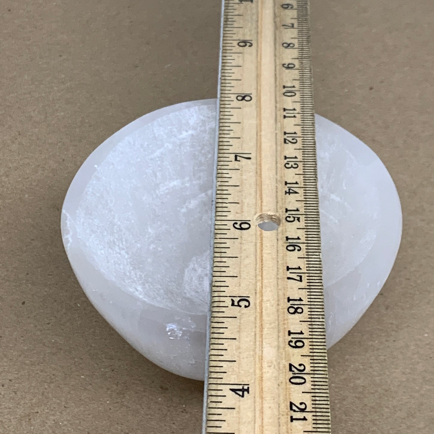 0.65 lbs, 3.5" Natural Round Selenite Bowl Crystals from Morocco, B35938