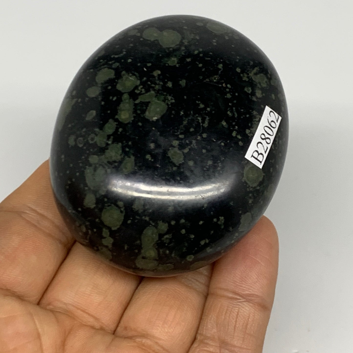 153.9g, 2.5"x2.1"x1.2", Crocodile Kambaba Jasper Palm-Stone @Madagascar, B28062