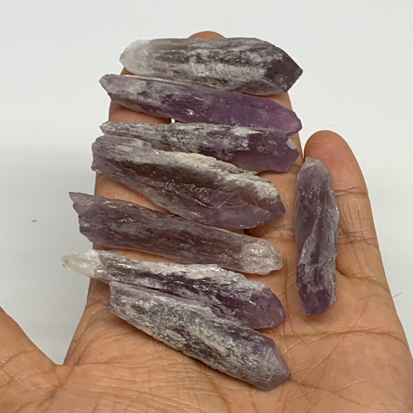 70.2g, 1.9" - 2.2", 8pcs, Amethyst Point Polished Rough lower part @Brazil, B288