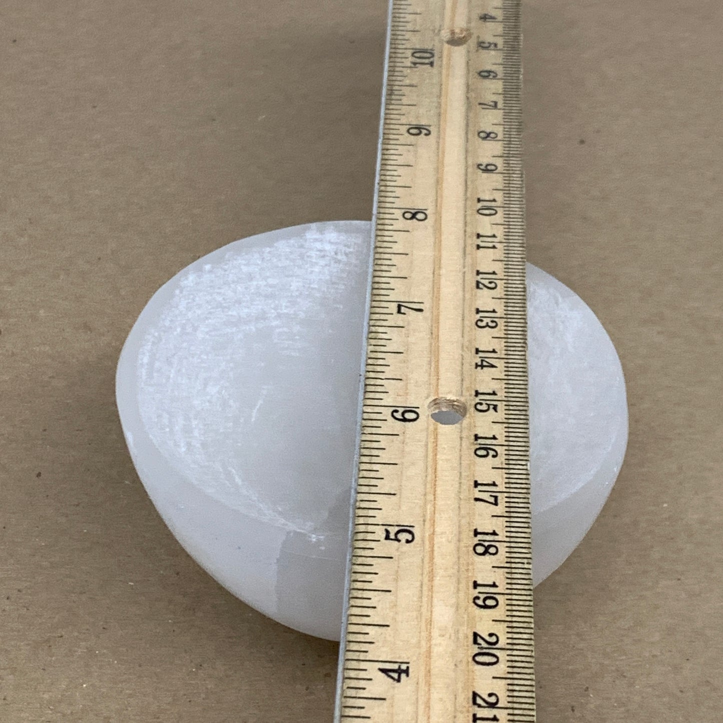 0.56 lbs, 3" Natural Round Selenite Bowl Crystals from Morocco, B35939