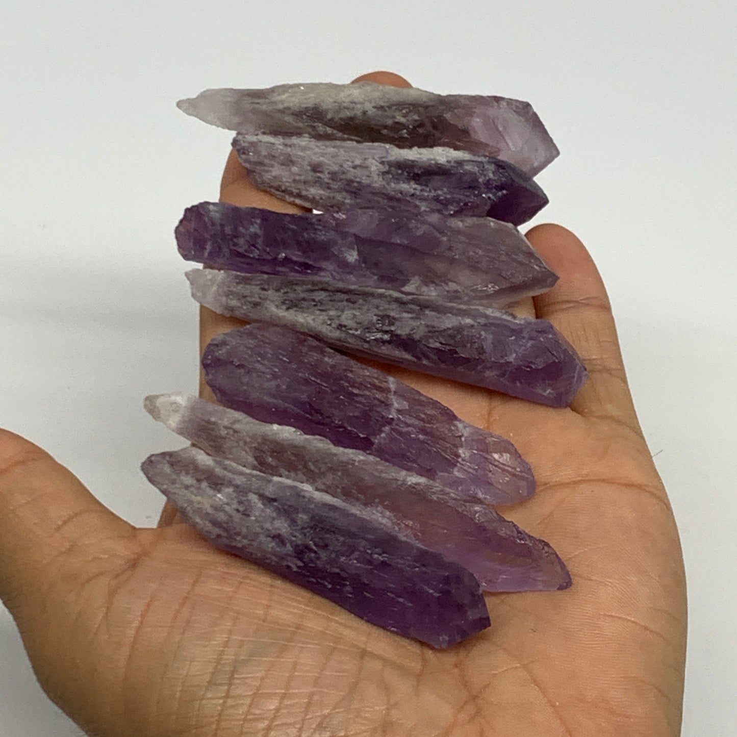 106.1g, 2.3" - 3", 7pcs, Amethyst Point Polished Rough lower part @Brazil, B2885