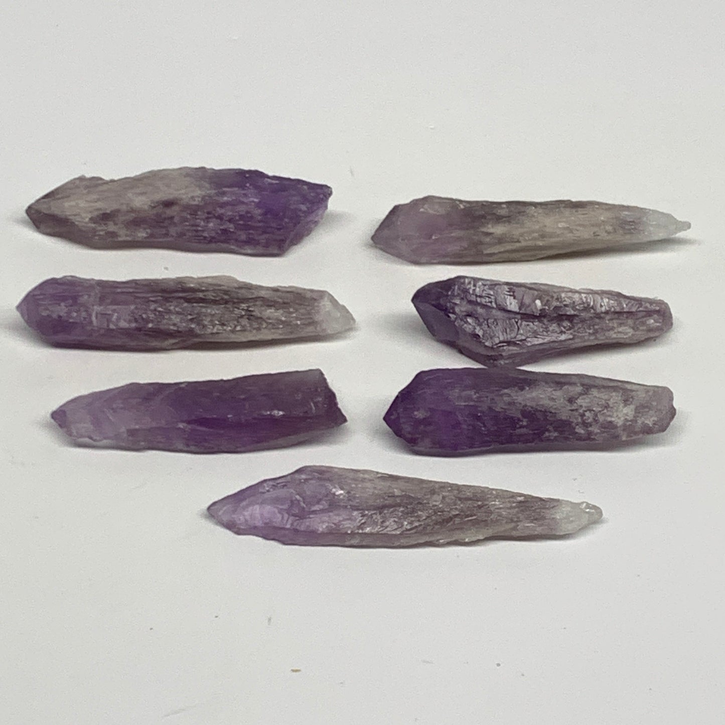 106.1g, 2.3" - 3", 7pcs, Amethyst Point Polished Rough lower part @Brazil, B2885