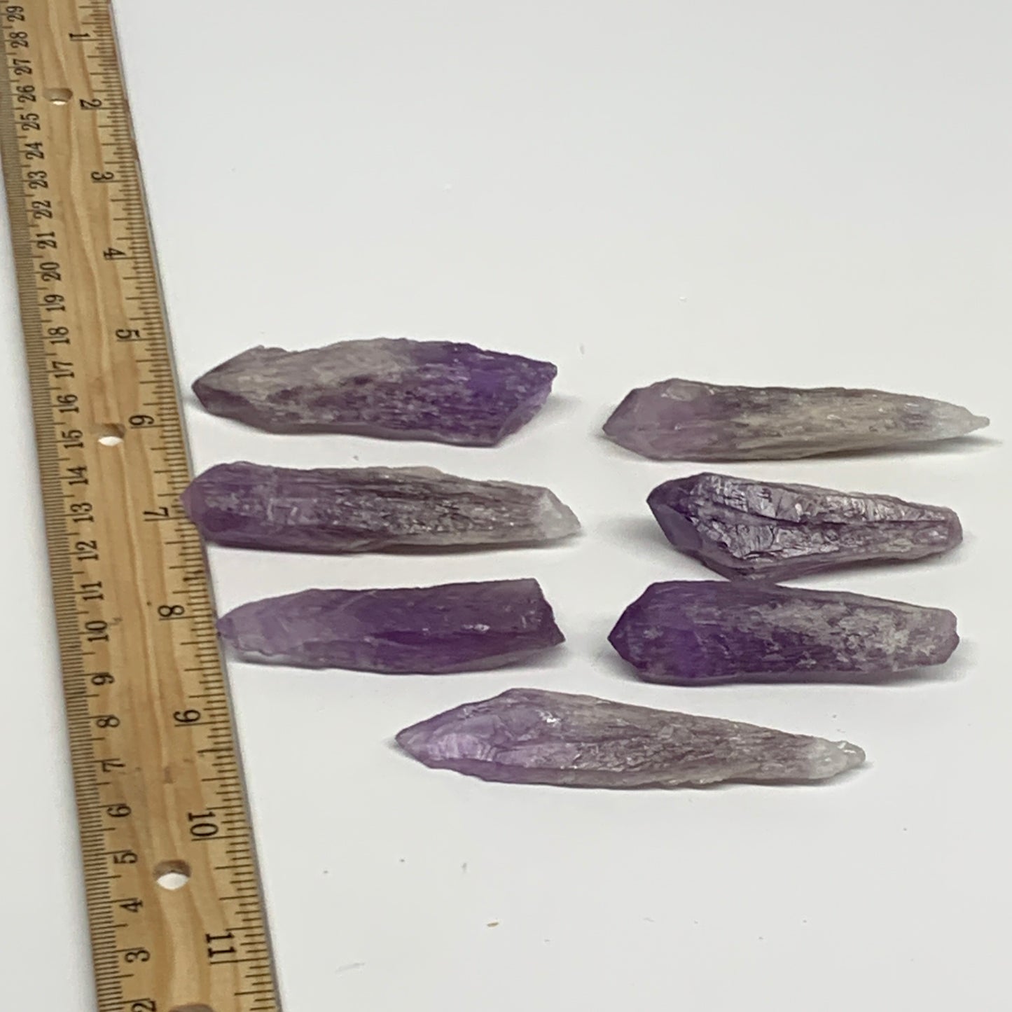 106.1g, 2.3" - 3", 7pcs, Amethyst Point Polished Rough lower part @Brazil, B2885