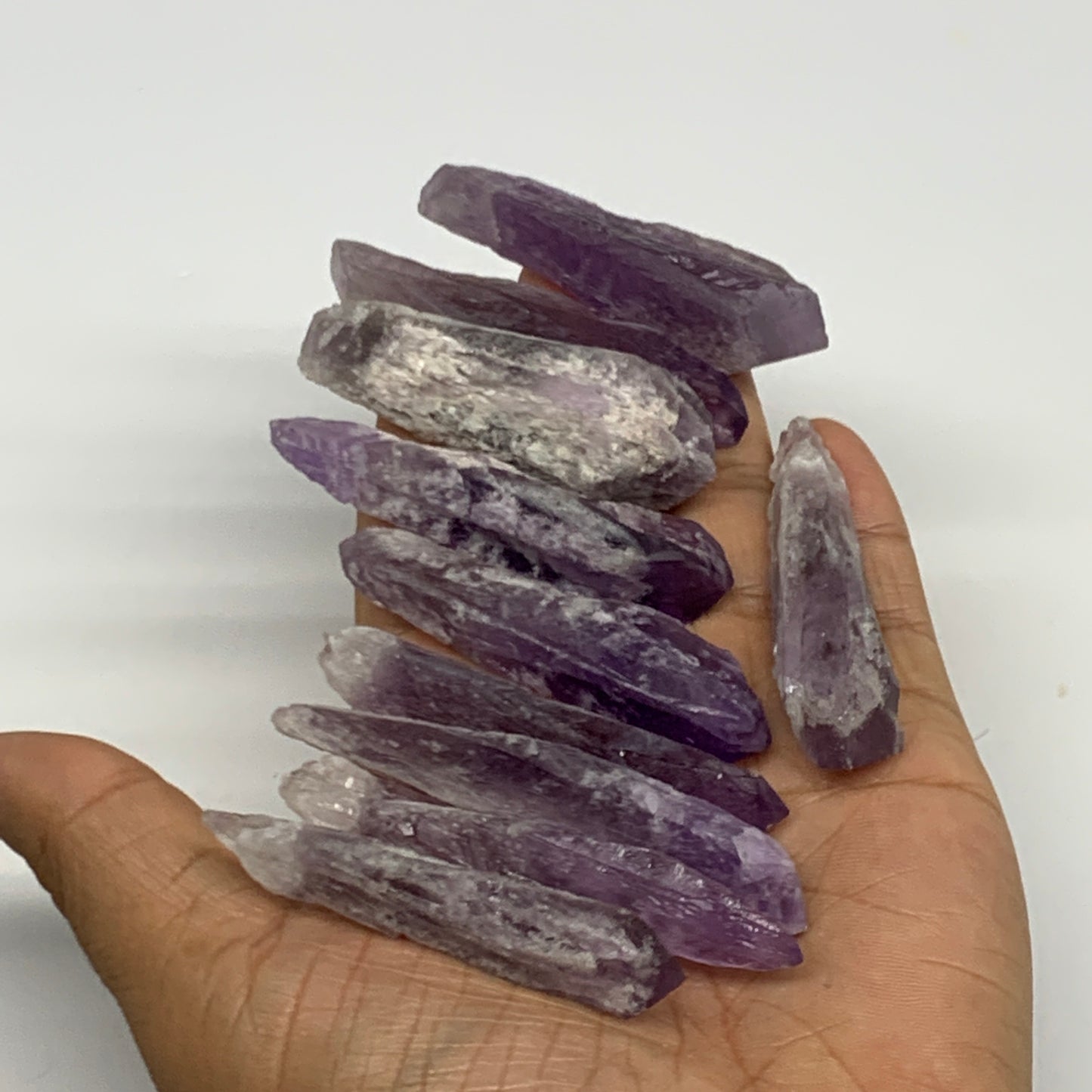 135.9g, 2.3" - 2.6", 10pcs, Amethyst Point Polished Rough lower part @Brazil, B2