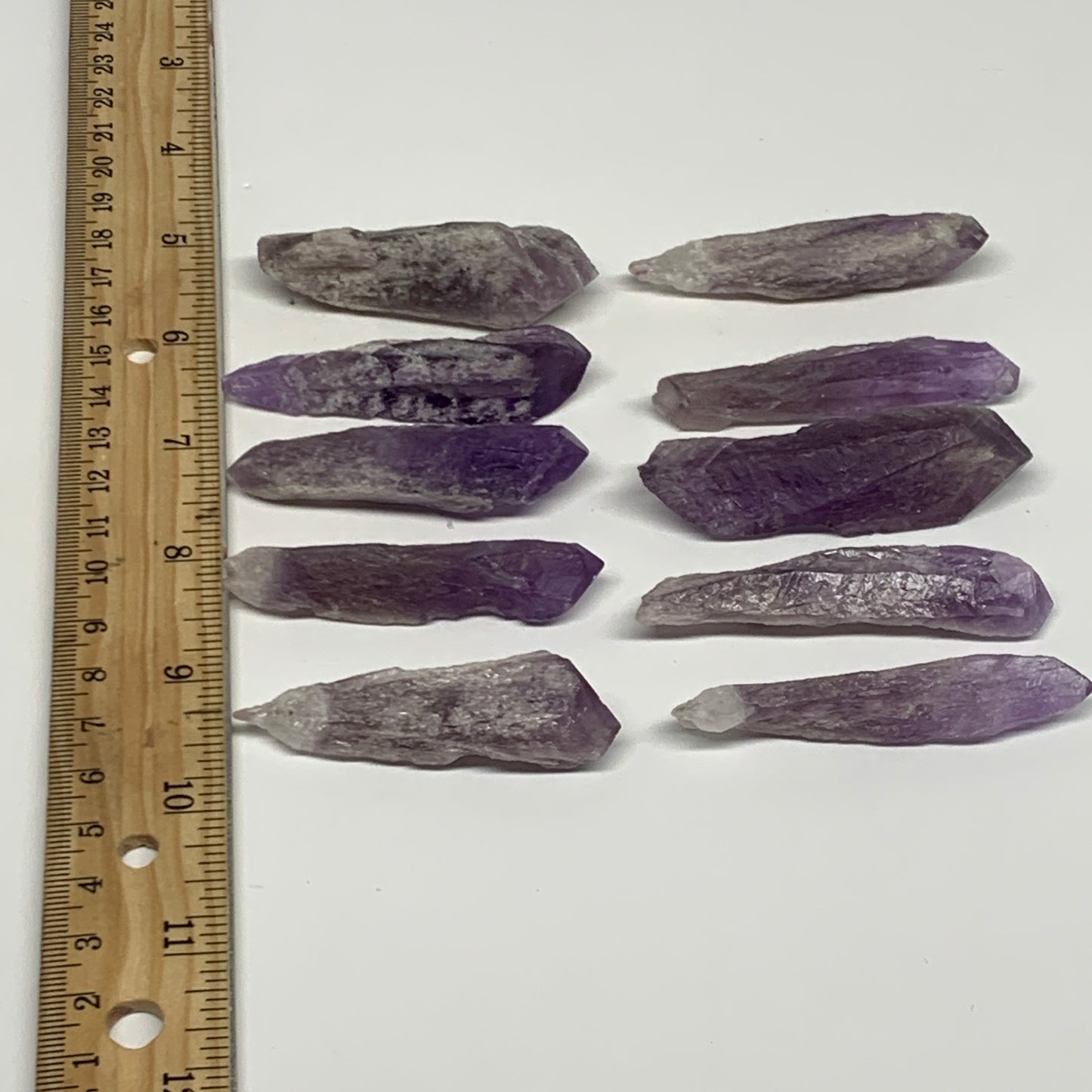 135.9g, 2.3" - 2.6", 10pcs, Amethyst Point Polished Rough lower part @Brazil, B2