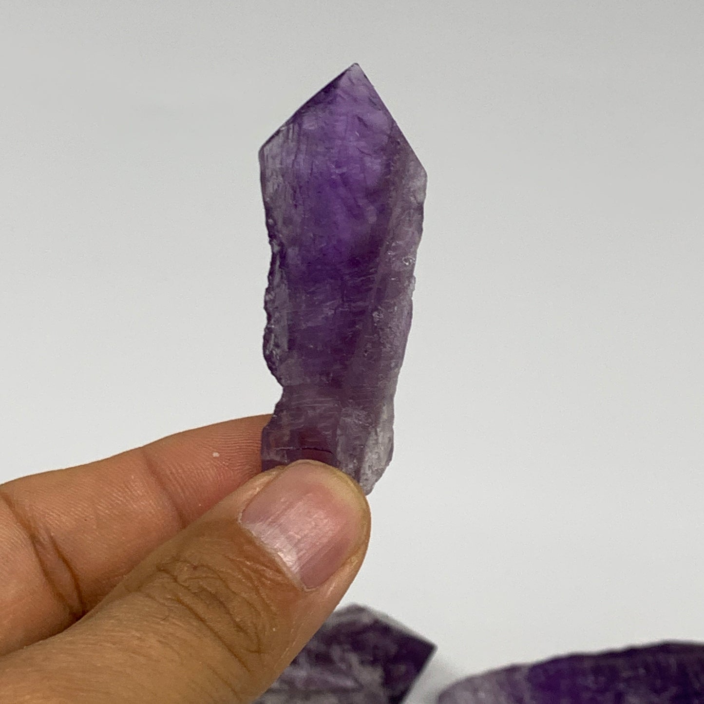 125.3g, 2.2" - 2.9", 8pcs, Amethyst Point Polished Rough lower part @Brazil, B28