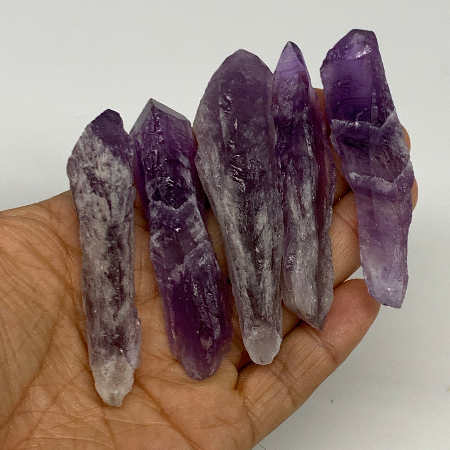 100.5g, 2.8" - 3.1", 5pcs, Amethyst Point Polished Rough lower part @Brazil, B28