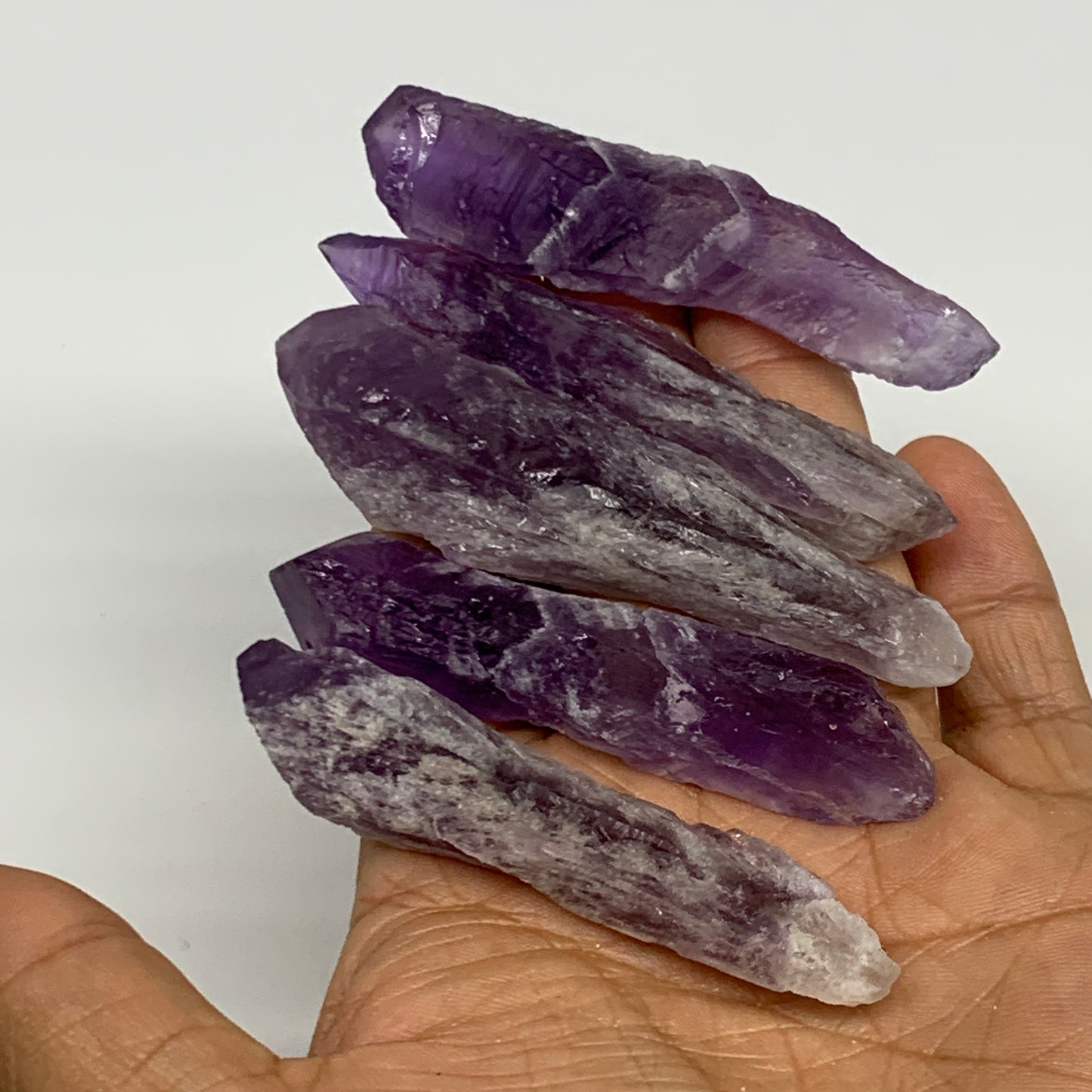 100.5g, 2.8" - 3.1", 5pcs, Amethyst Point Polished Rough lower part @Brazil, B28