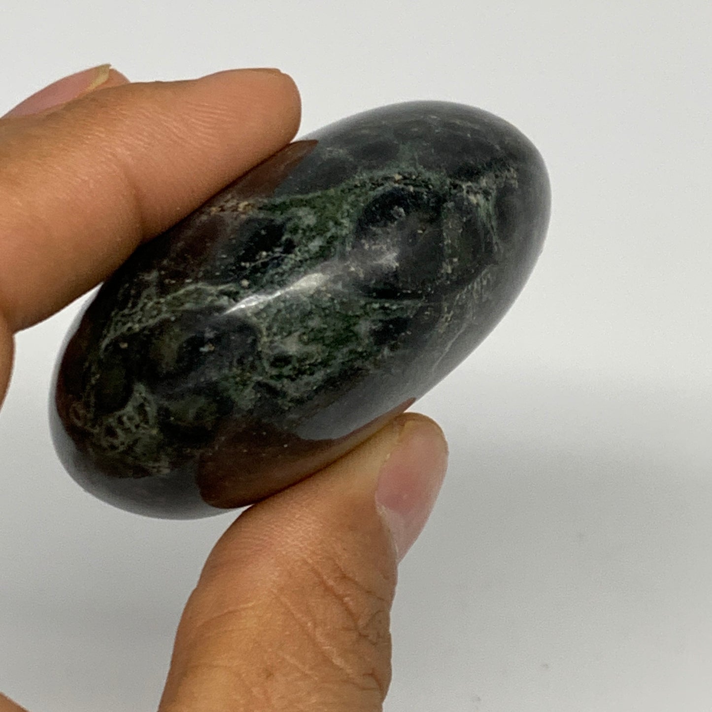 139g, 2.3"x2.2"x1.1", Crocodile Kambaba Jasper Palm-Stone @Madagascar, B28070