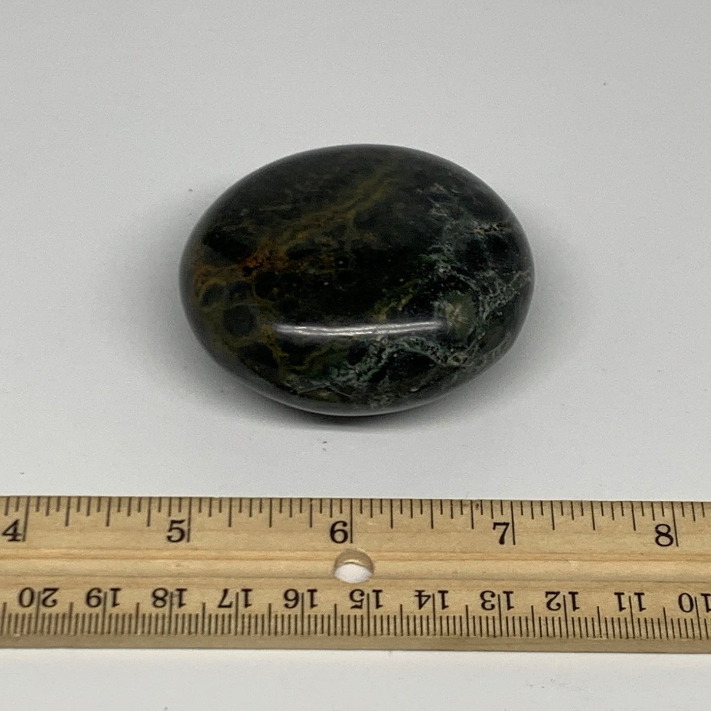 139g, 2.3"x2.2"x1.1", Crocodile Kambaba Jasper Palm-Stone @Madagascar, B28070