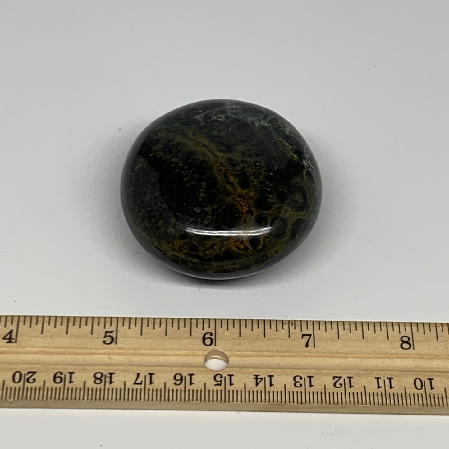 139g, 2.3"x2.2"x1.1", Crocodile Kambaba Jasper Palm-Stone @Madagascar, B28070