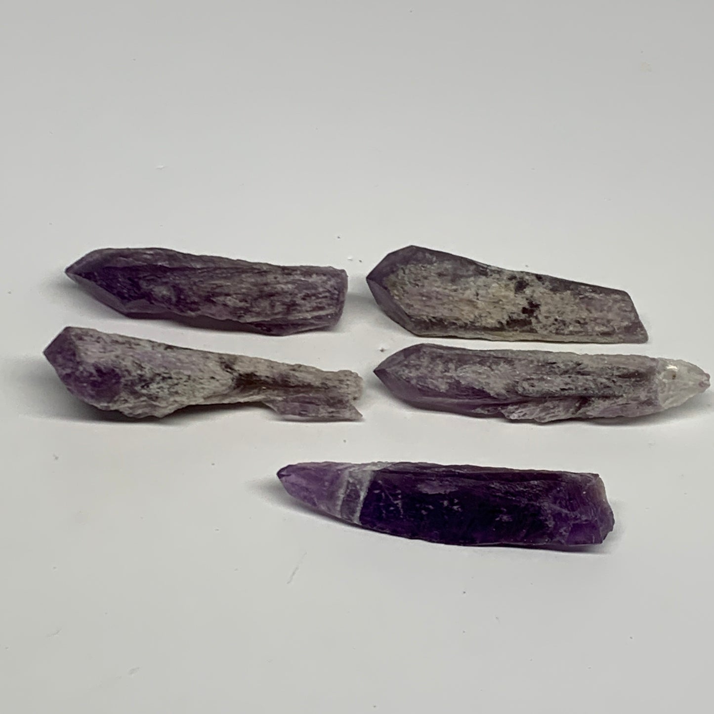 103g, 2.6 - 3", 5pcs, Amethyst Point Polished Rough lower part @Brazil, B28864