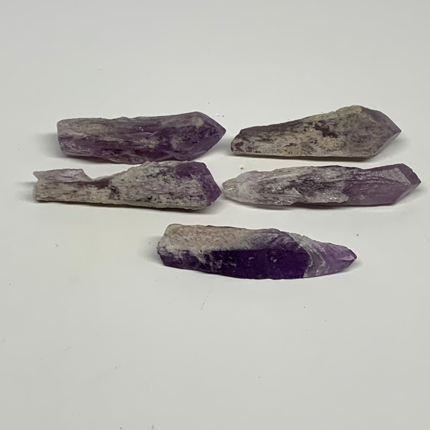 103g, 2.6 - 3", 5pcs, Amethyst Point Polished Rough lower part @Brazil, B28864