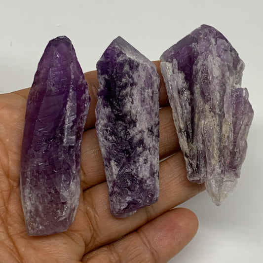 84.4g, 2.4 - 2.6", 3pcs, Amethyst Point Polished Rough lower part @Brazil, B2886