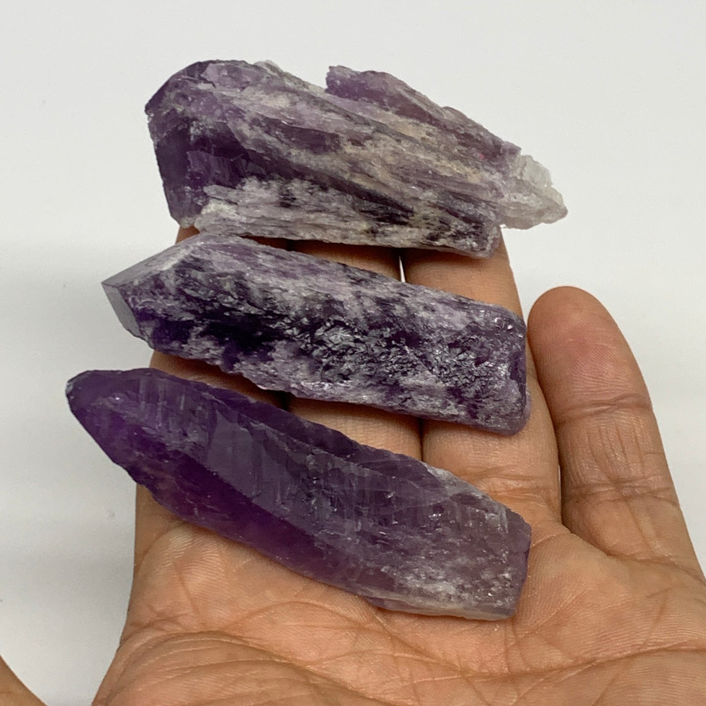 84.4g, 2.4 - 2.6", 3pcs, Amethyst Point Polished Rough lower part @Brazil, B2886