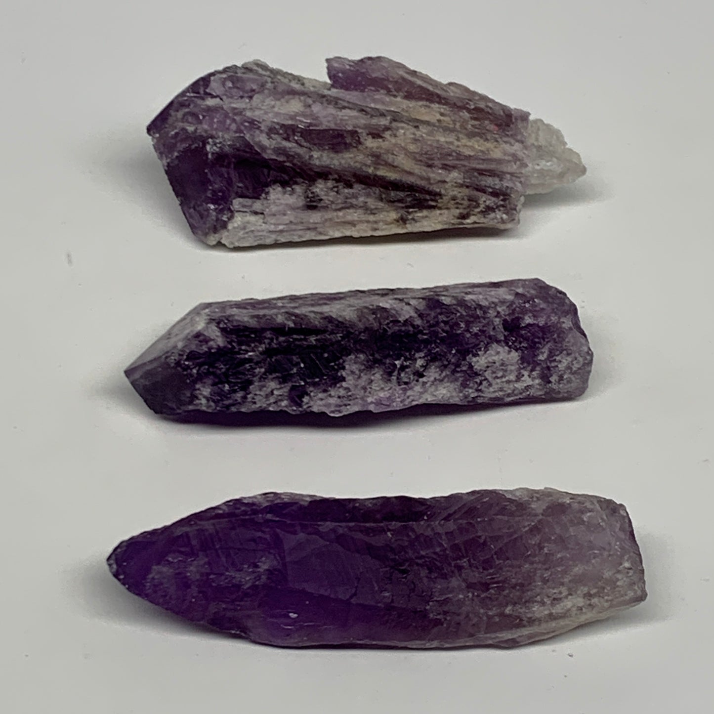 84.4g, 2.4 - 2.6", 3pcs, Amethyst Point Polished Rough lower part @Brazil, B2886