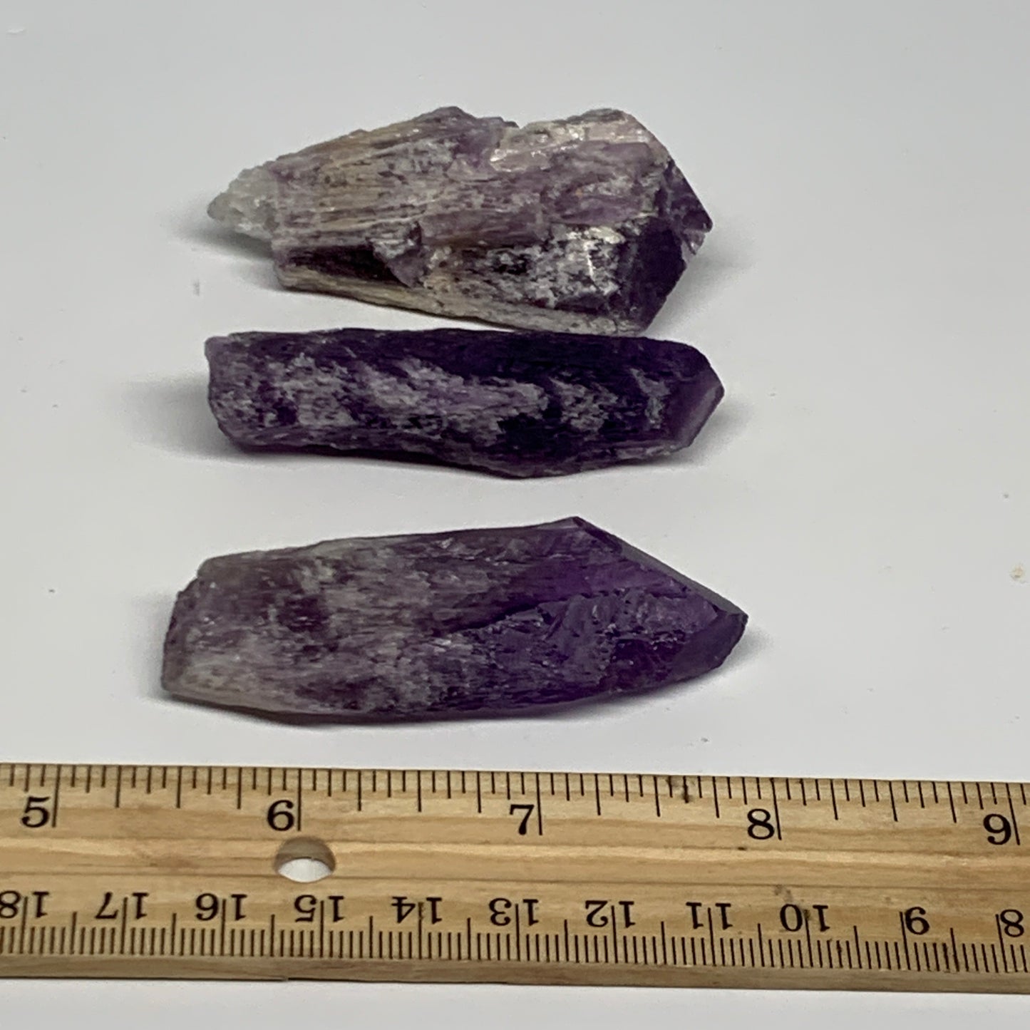 84.4g, 2.4 - 2.6", 3pcs, Amethyst Point Polished Rough lower part @Brazil, B2886