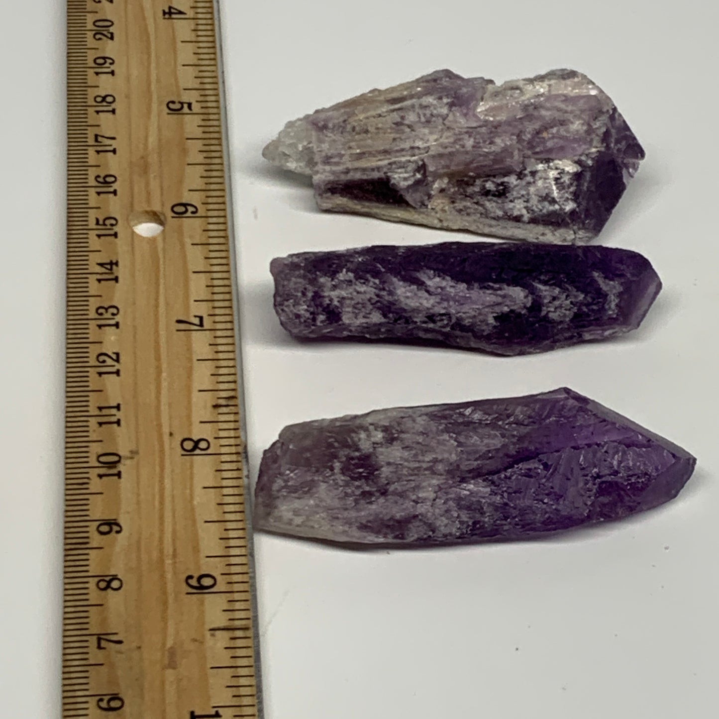 84.4g, 2.4 - 2.6", 3pcs, Amethyst Point Polished Rough lower part @Brazil, B2886