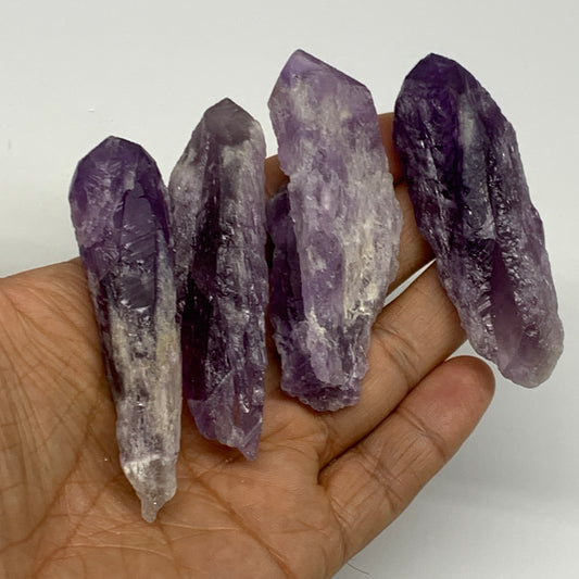 110.5g, 2.8 - 2.9", 4pcs, Amethyst Point Polished Rough lower part @Brazil, B288