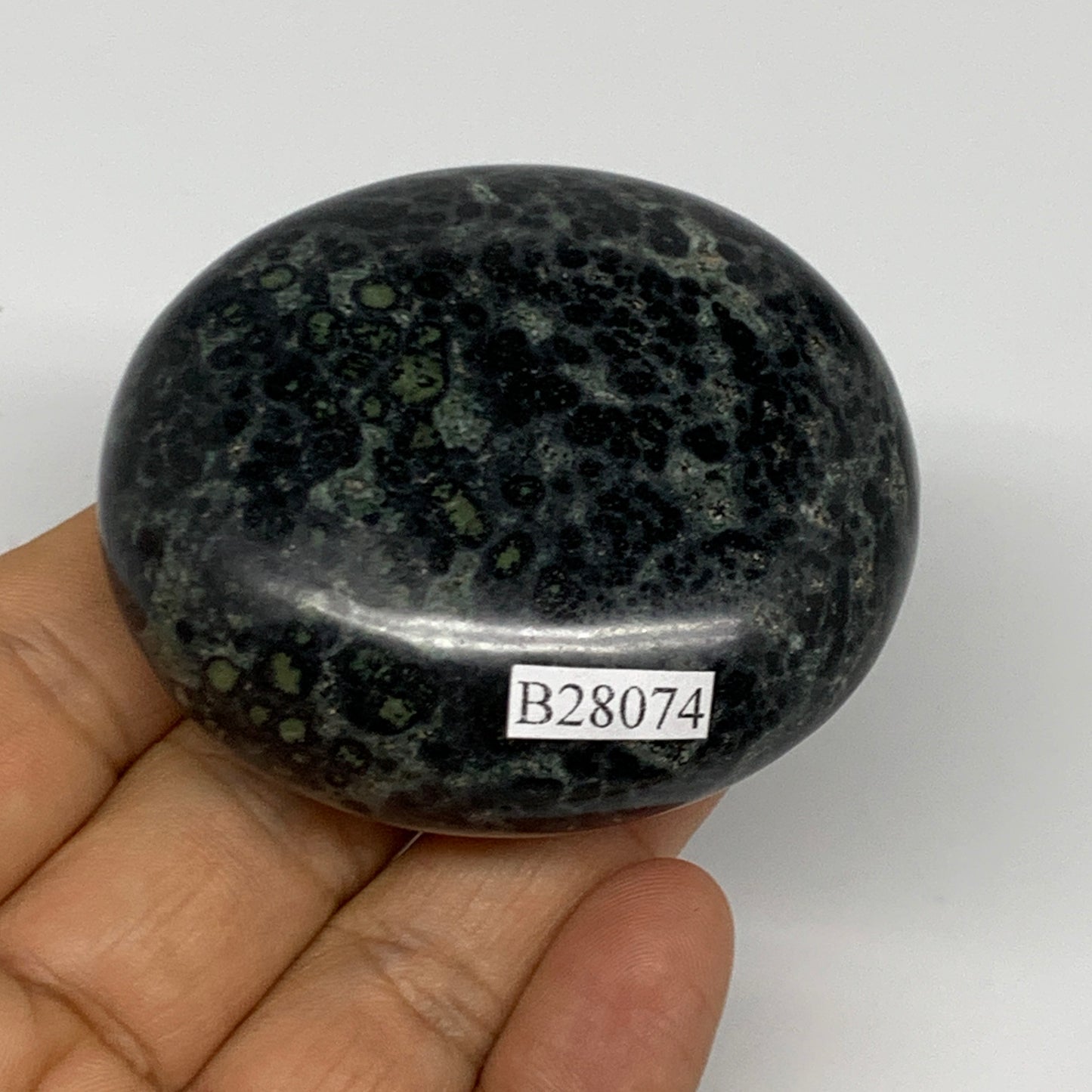 113.3g, 2.4"x2.1"x0.9", Crocodile Kambaba Jasper Palm-Stone @Madagascar, B28074