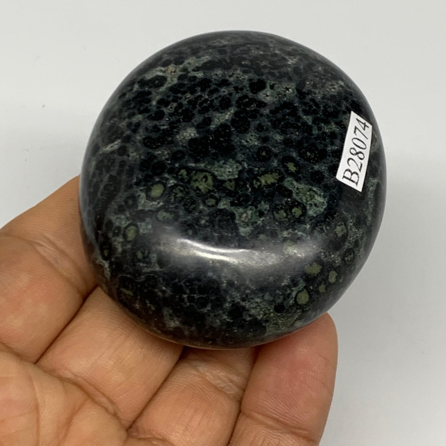 113.3g, 2.4"x2.1"x0.9", Crocodile Kambaba Jasper Palm-Stone @Madagascar, B28074