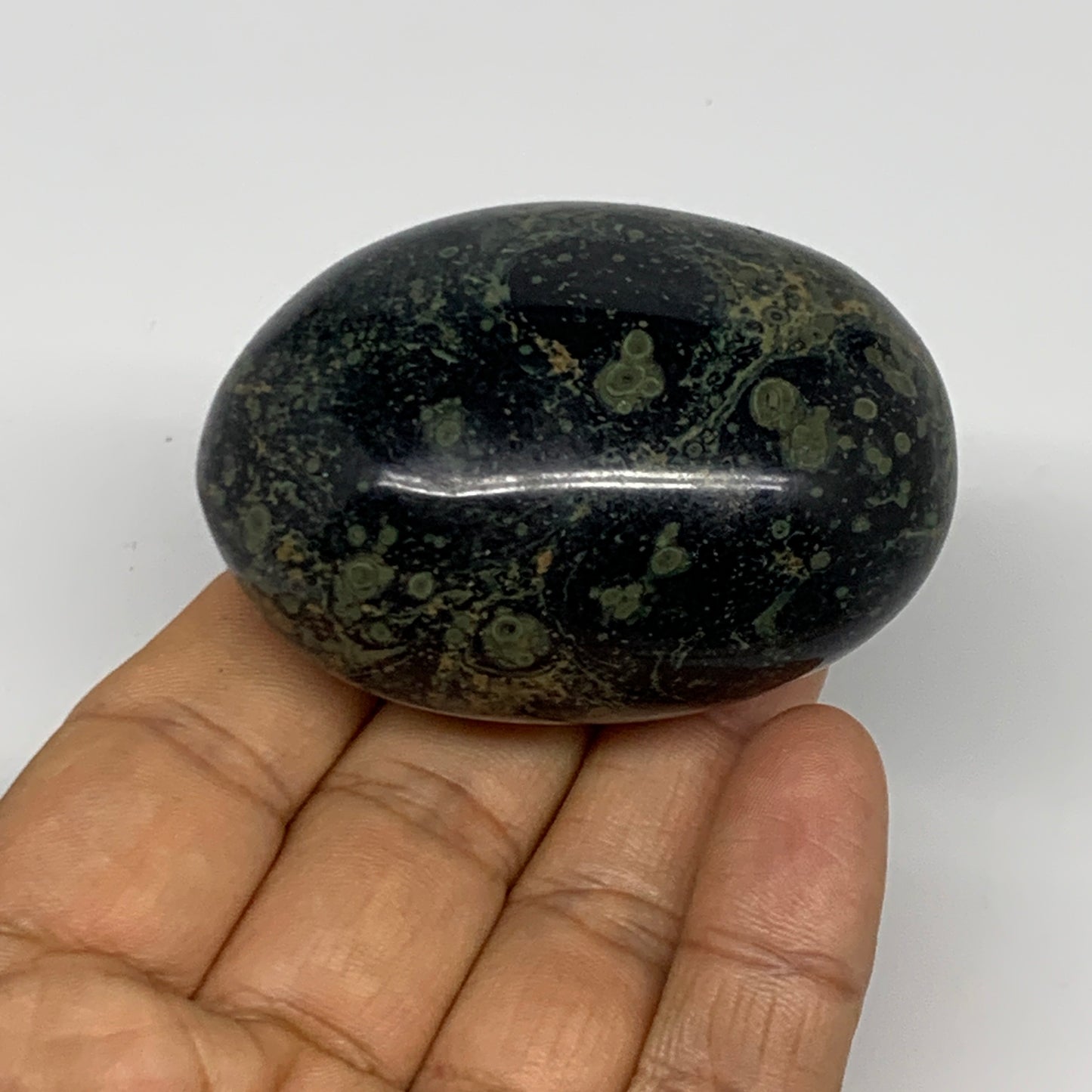 121.6g, 2.4"x1.7"x1.3", Crocodile Kambaba Jasper Palm-Stone @Madagascar, B28075