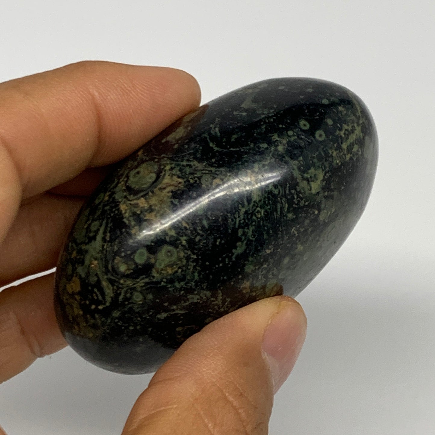 121.6g, 2.4"x1.7"x1.3", Crocodile Kambaba Jasper Palm-Stone @Madagascar, B28075