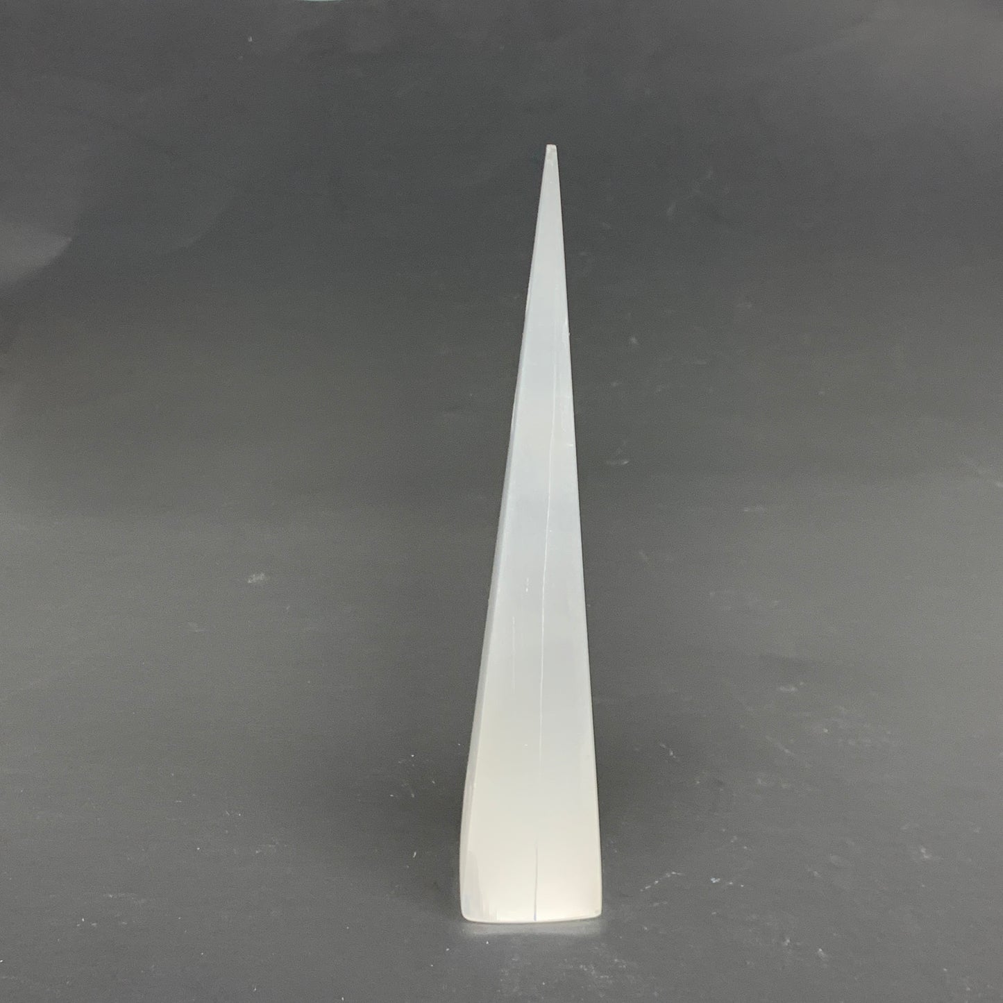 197.3g, 7.3"x1.4", Selenite (Satin Spar) Crystal Crystal Tower Point,B35945