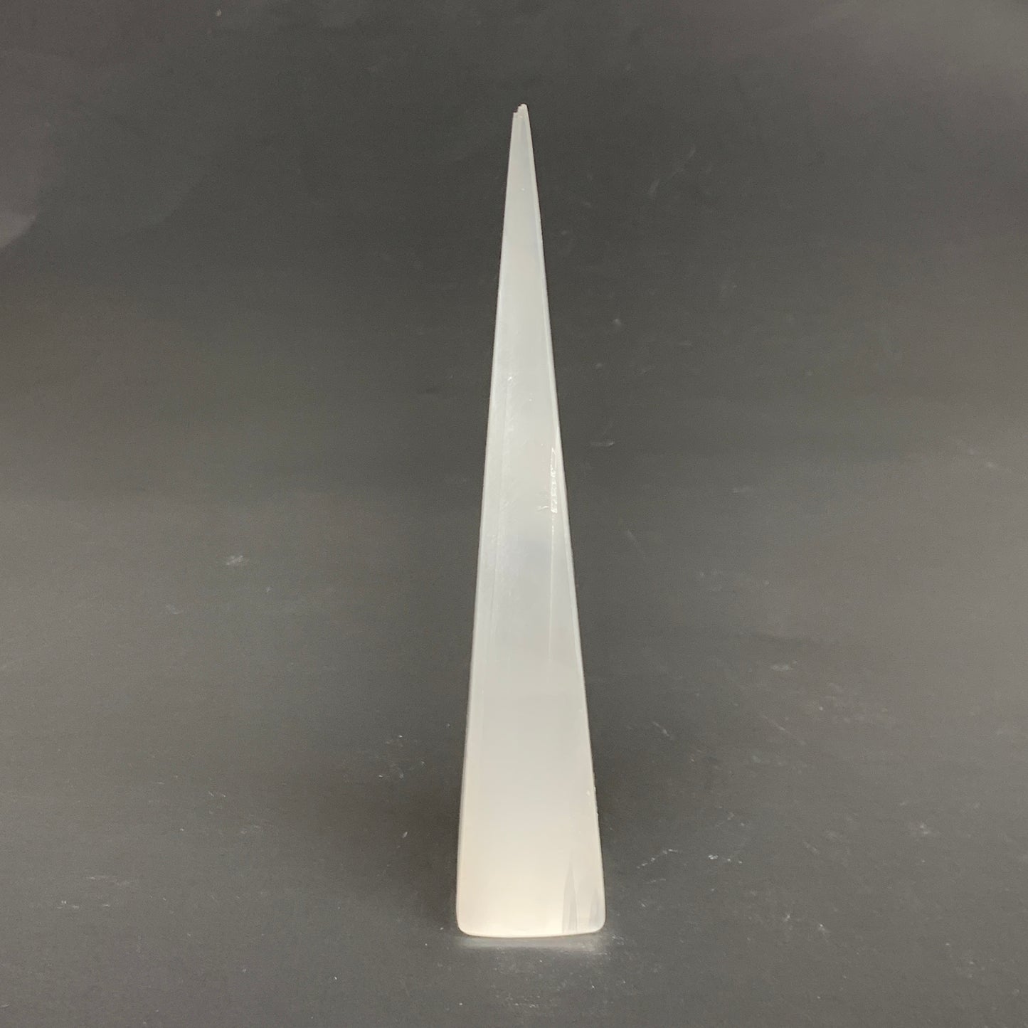 197.3g, 7.3"x1.4", Selenite (Satin Spar) Crystal Crystal Tower Point,B35945