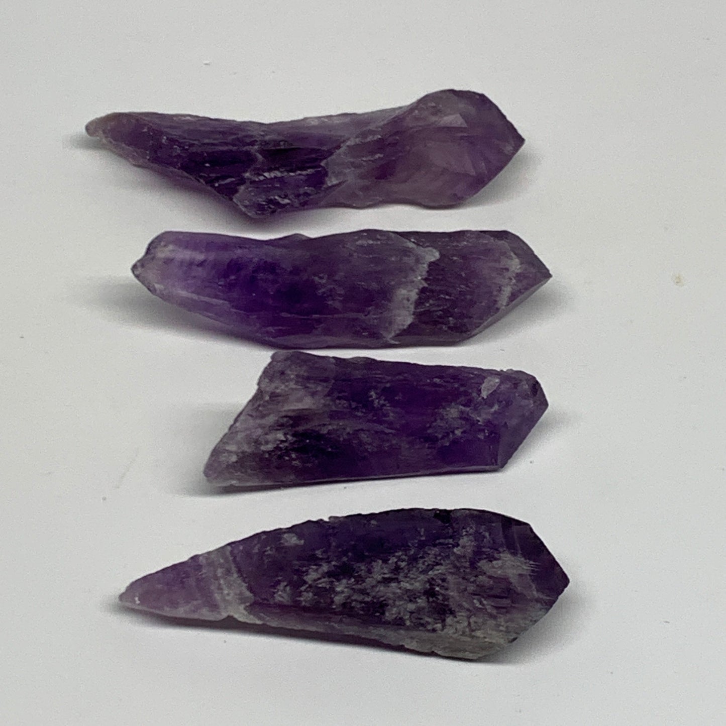 97.2g, 2.2 - 3", 4pcs, Amethyst Point Polished Rough lower part @Brazil, B28868