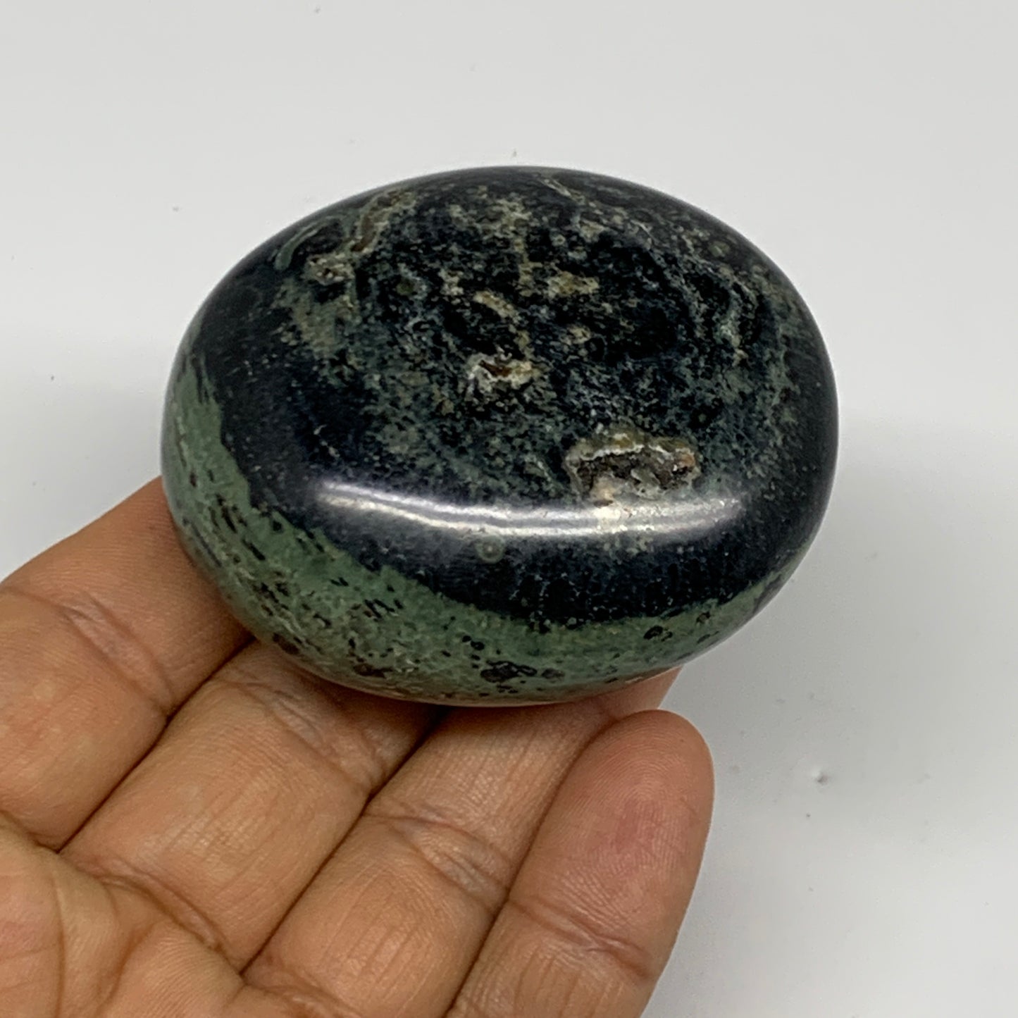 118g, 2.4"x2"x1", Crocodile Kambaba Jasper Palm-Stone @Madagascar, B28077