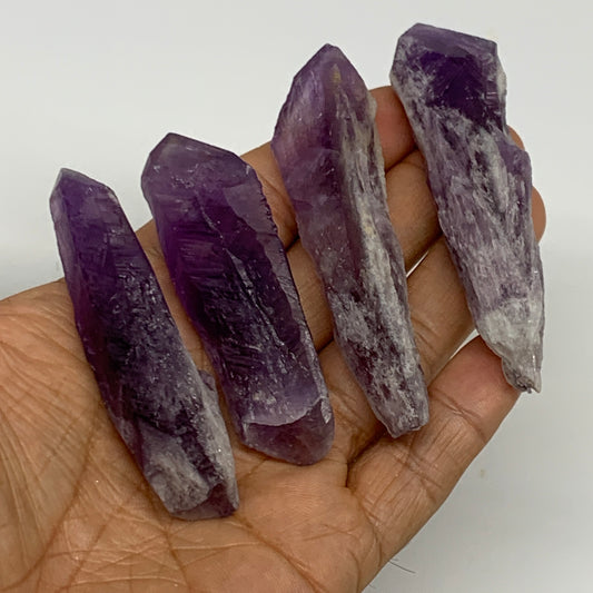 108.2g, 2.6" - 3.2",4pcs, Amethyst Point Polished Rough lower part @Brazil, B288