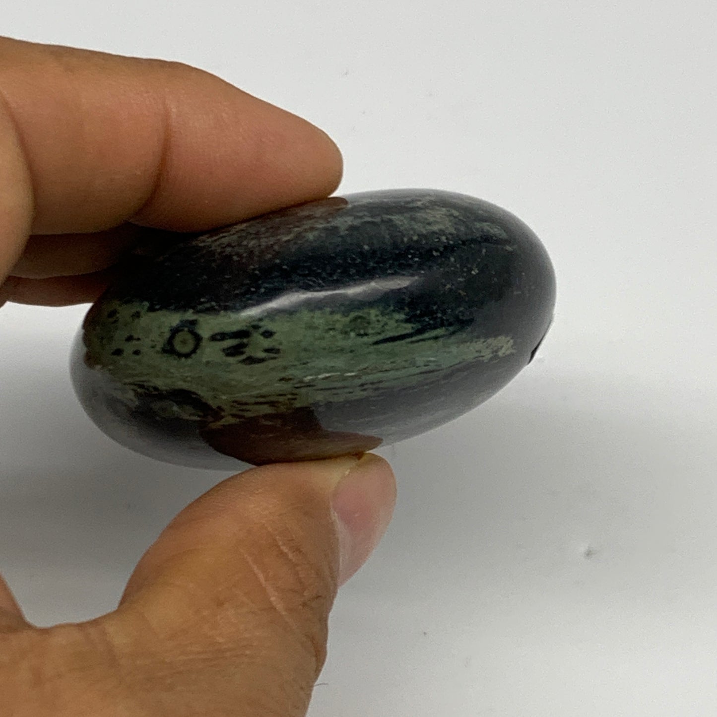 118g, 2.4"x2"x1", Crocodile Kambaba Jasper Palm-Stone @Madagascar, B28077