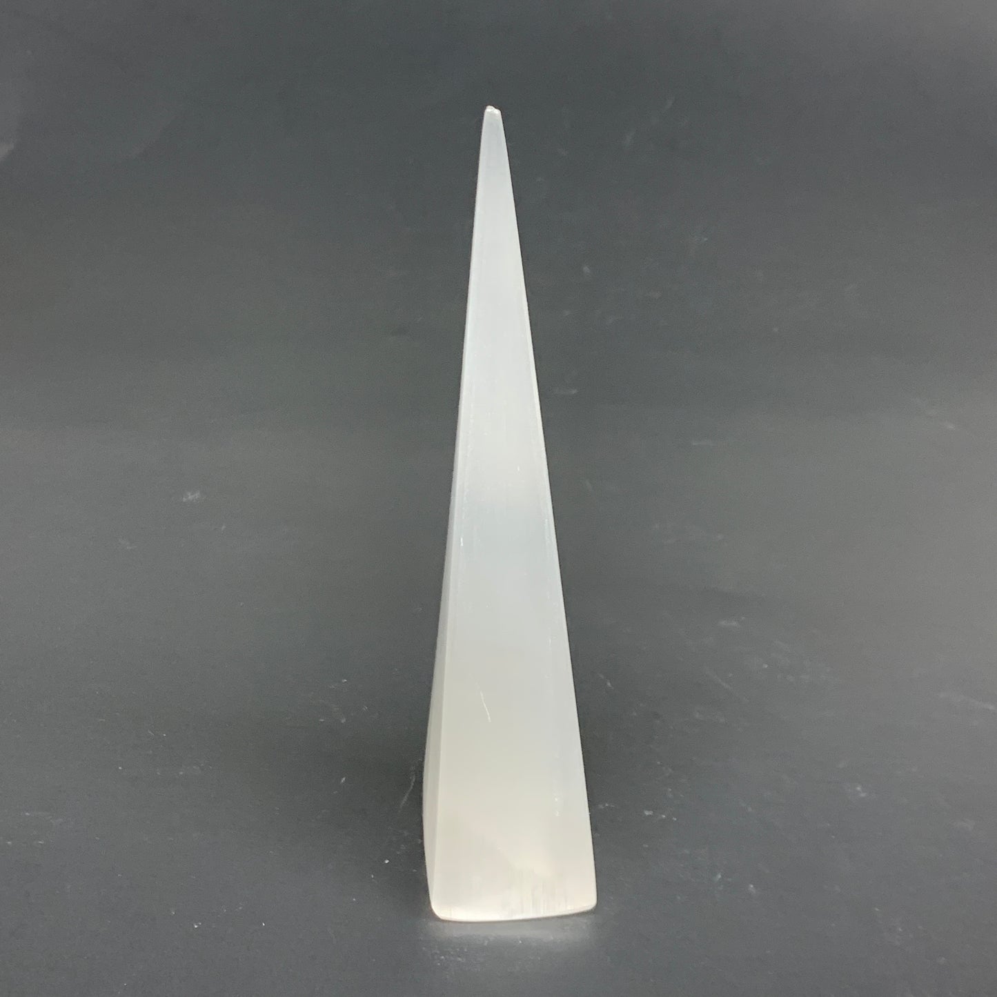 243.3g, 7"x1.5"x1.6", Selenite (Satin Spar) Crystal Crystal Tower Point,B35946