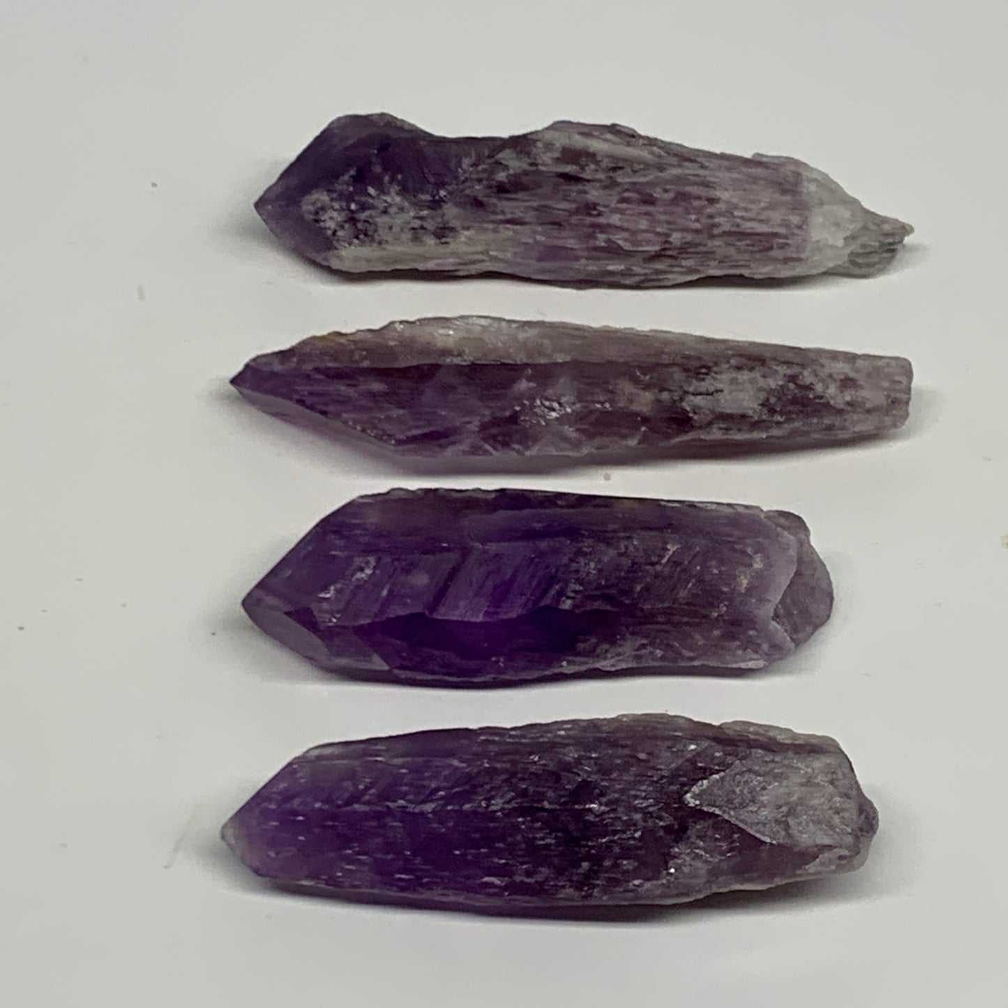 108.2g, 2.6" - 3.2",4pcs, Amethyst Point Polished Rough lower part @Brazil, B288