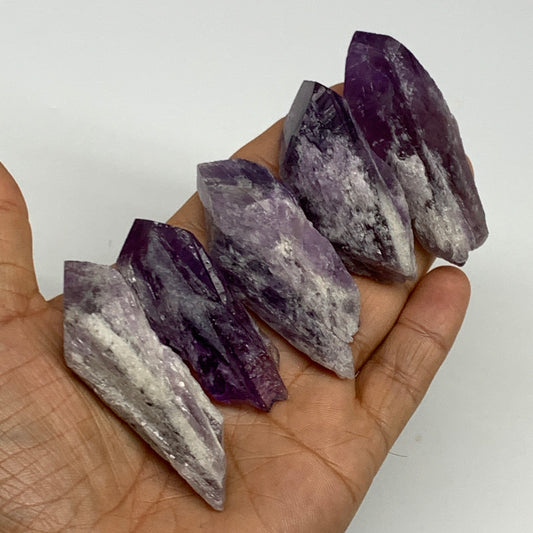 145.7g, 2.1" - 2.6",5pcs, Amethyst Point Polished Rough lower part @Brazil, B288