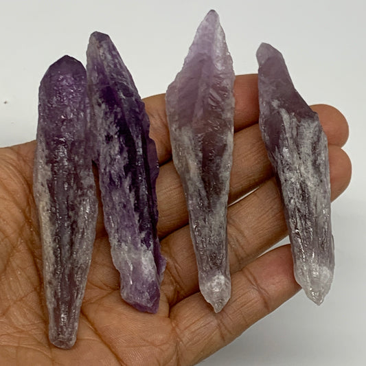 82.5g, 3.1" - 3.6",4pcs, Amethyst Point Polished Rough lower part @Brazil, B2887