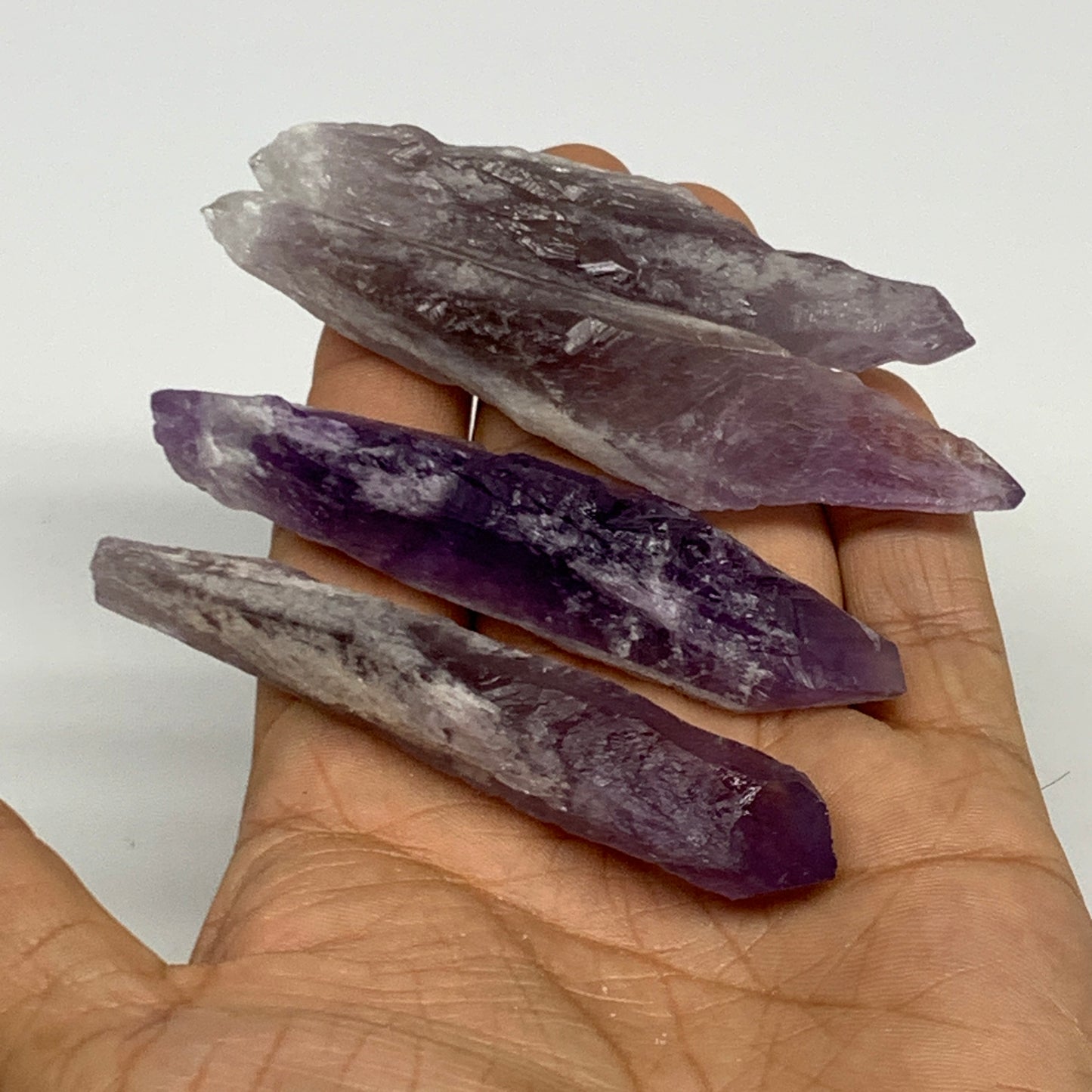 82.5g, 3.1" - 3.6",4pcs, Amethyst Point Polished Rough lower part @Brazil, B2887