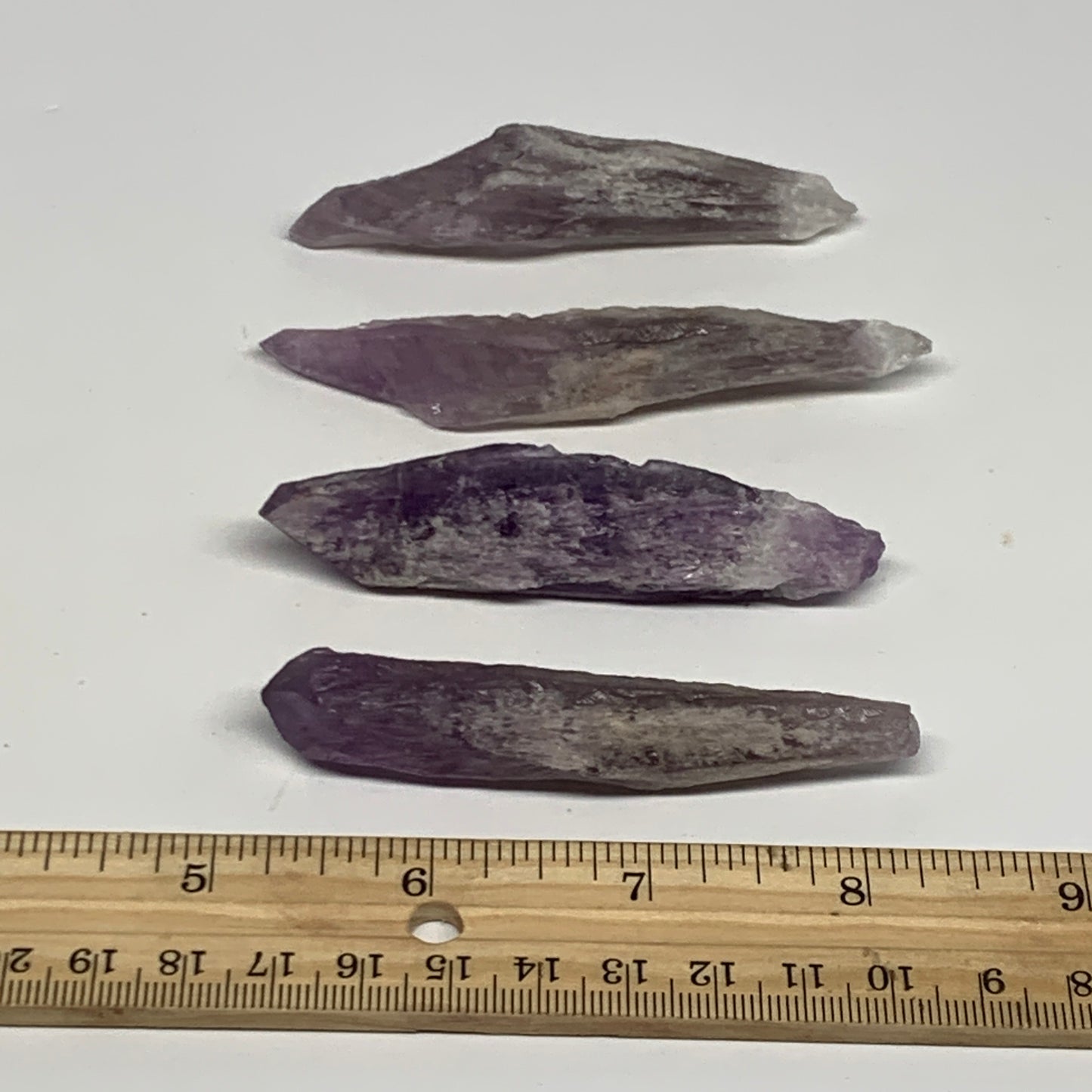 82.5g, 3.1" - 3.6",4pcs, Amethyst Point Polished Rough lower part @Brazil, B2887