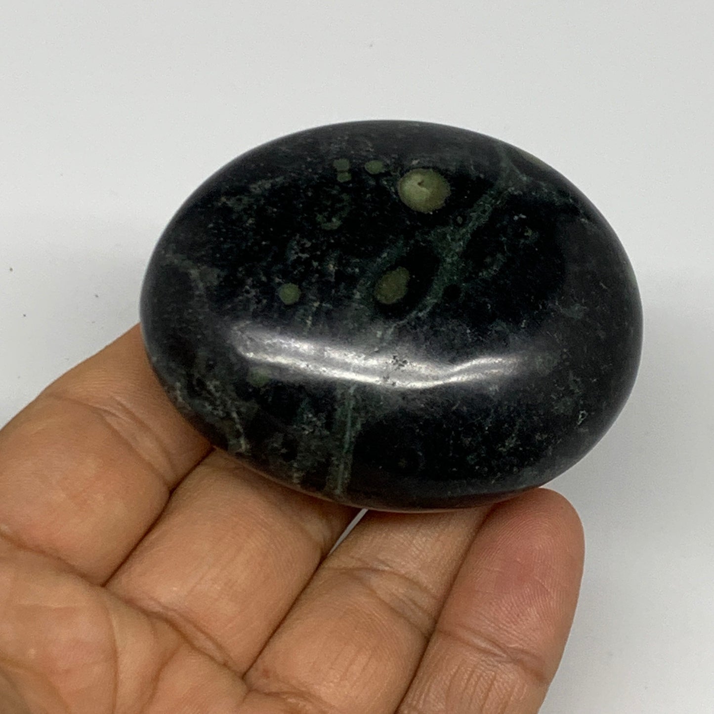 103.6g, 2.3"x1.9"x1", Crocodile Kambaba Jasper Palm-Stone @Madagascar, B28084