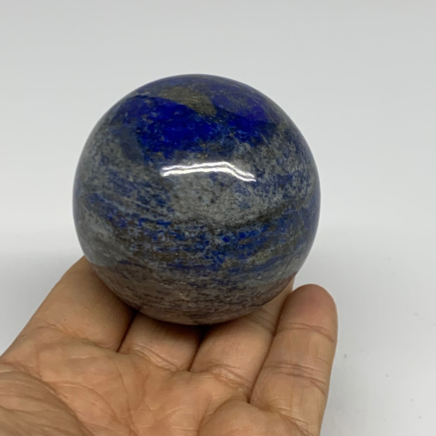 0.69 lbs, 2.3" (58mm), Lapis Lazuli Sphere Ball Gemstone @Afghanistan, B33183