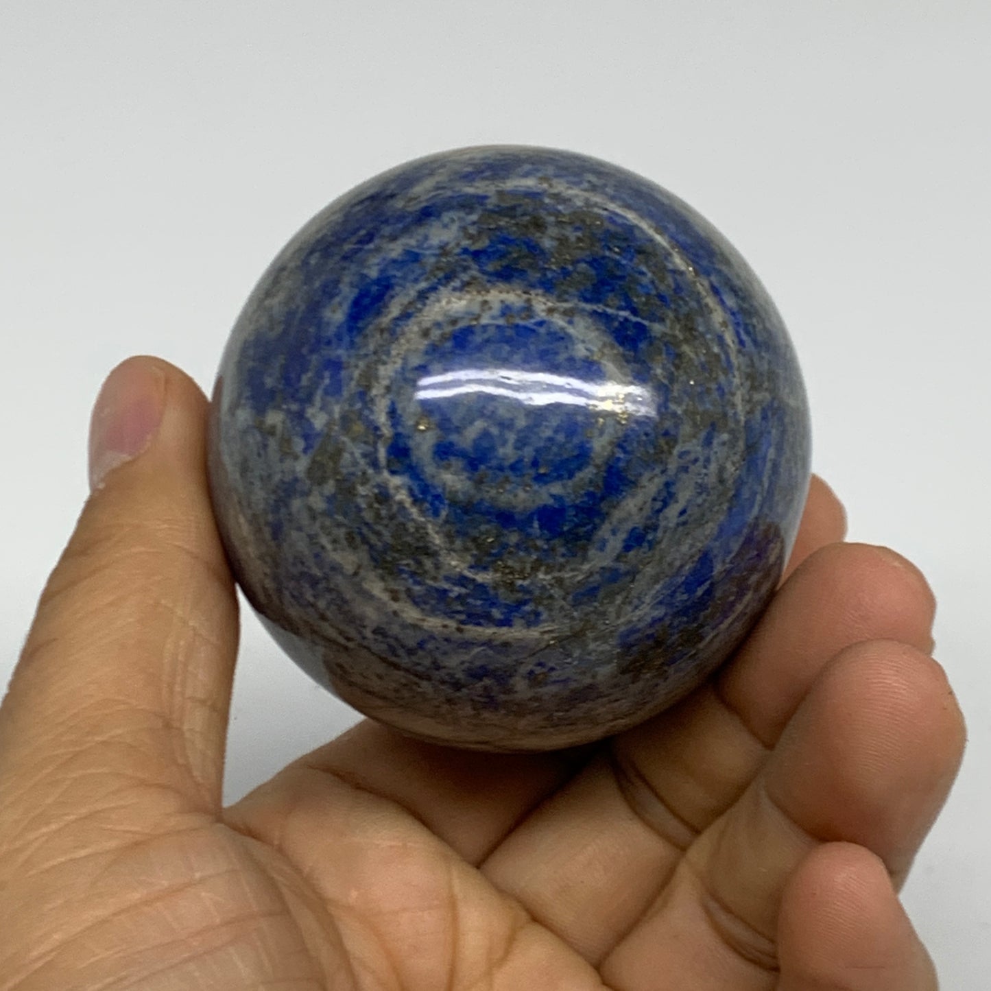 0.69 lbs, 2.3" (58mm), Lapis Lazuli Sphere Ball Gemstone @Afghanistan, B33183