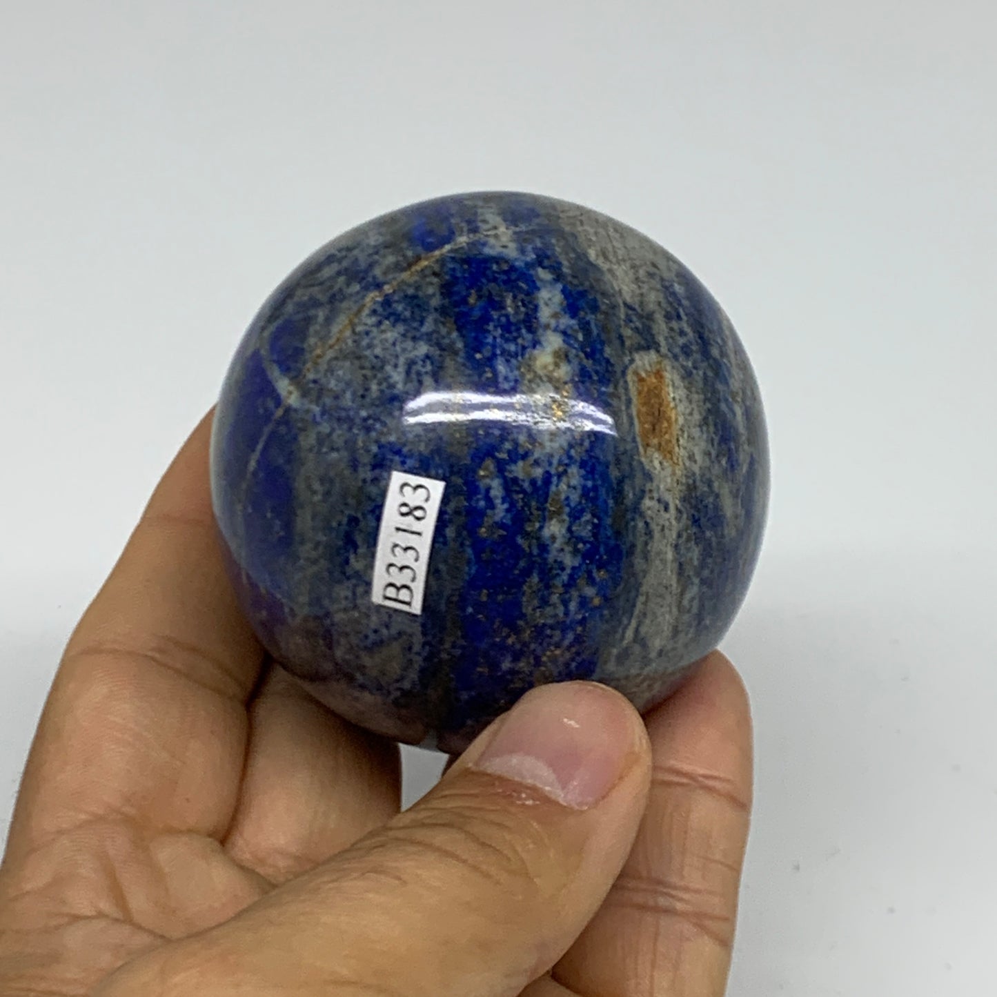 0.69 lbs, 2.3" (58mm), Lapis Lazuli Sphere Ball Gemstone @Afghanistan, B33183