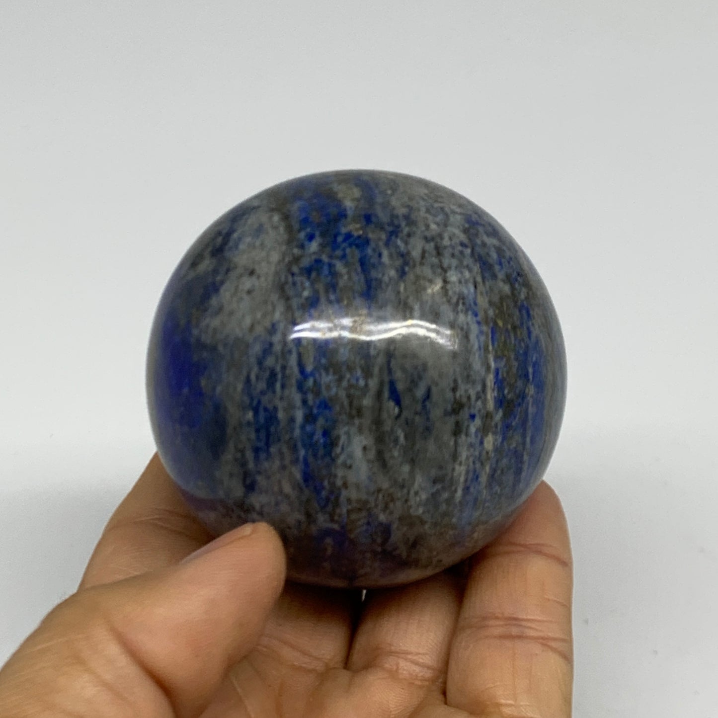 0.69 lbs, 2.3" (58mm), Lapis Lazuli Sphere Ball Gemstone @Afghanistan, B33183