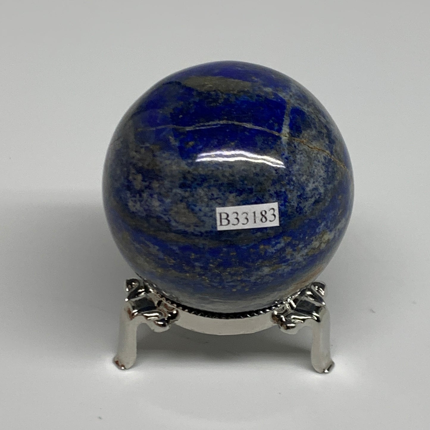 0.69 lbs, 2.3" (58mm), Lapis Lazuli Sphere Ball Gemstone @Afghanistan, B33183